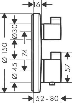 Hansgrohe Ecostat S - Thermostatische Inbouwkraan Voor 2 Functies, Mat Zwart 15758670 -AquaKranen Verkoop b1e6a0a068412cc323a0aadb