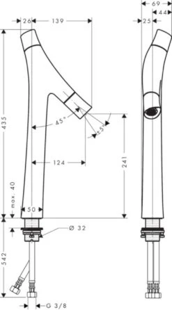 Axor Starck Organic - 2-greeps Wastafelkraan, Chroom 12013000 -AquaKranen Verkoop b4b2cd86ce51356d3c08d1f7