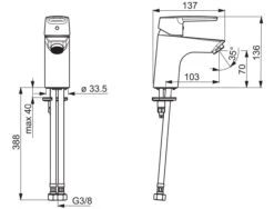 Hansa Polo - Wastafelkraan, Chroom 51422293 -AquaKranen Verkoop b52008536b09ce14ef0db04d