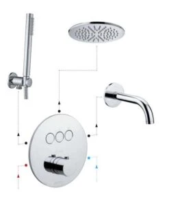 Paffoni Compact Box - Thermostatische Inbouwkraan, Voor 3 Uitgangen, Chroom CPT019CR -AquaKranen Verkoop b556183033a8f007445d422e 1