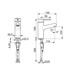 Hansa Designo - Wastafelkraan, Chroom 51722283 -AquaKranen Verkoop b76dc47353162f43a06d0ef8
