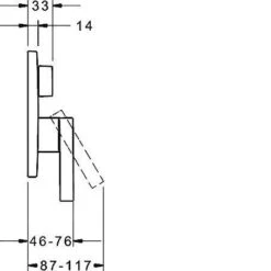 Hansa Loft - Inbouw Badkraan, Met Omstelkraan Voor 2 Functies, Chroom 87729003 -AquaKranen Verkoop b8619bfe944941f9009af32d