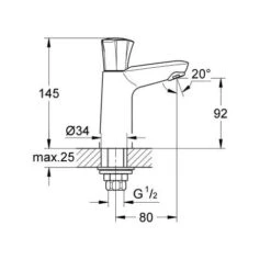 Grohe Costa L - Toiletkraan, Chroom 20186001 -AquaKranen Verkoop b8ec286a8fc00809658bfdb6