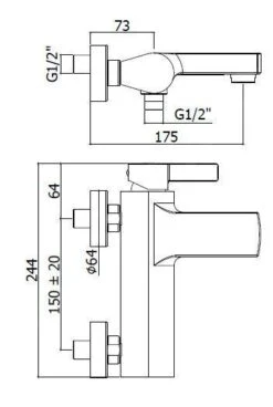 Paffoni Rock - Badkraan Met Handdouche Set, Chroom RO023CR -AquaKranen Verkoop ba0e55ac3f611b61ce5f837e