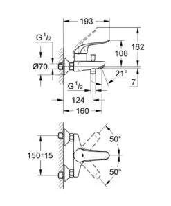 Grohe Euroeco Special - Badmengkraan Opbouw, Chroom 32783000 -AquaKranen Verkoop bad0a3067c8b469691a78ab9