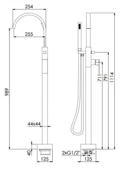 Steinberg 135 - Vrijstaande Badkraan, Mat Zwart 135 1162 S -AquaKranen Verkoop bb9fd49ea58e1f899f7a8938