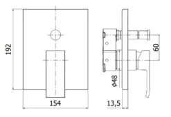 Paffoni Level - Inbouwkraan Voor 2 Uitgangen, Chroom LECBOX015CR -AquaKranen Verkoop c08992c2916713003b11c55f