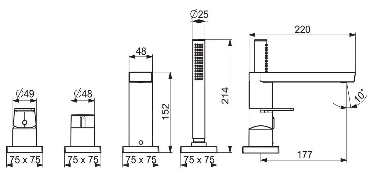 Hansa Stela - Badrandkraan, 4-gats, Chroom 57302473 4 Hansa Stela - Badrandkraan, 4-gats, Chroom 57302473 - Afbeelding 2