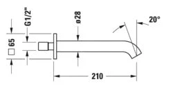 Duravit C.1 - Baduitloop, Chroom C15240009010 -AquaKranen Verkoop c1f3431db39f1076c93ddae3 1