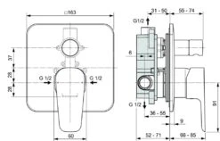 Ideal Standard Cerafine D - Inbouwkraan, Voor 2 Uitgangen, Chroom A7191AA -AquaKranen Verkoop c2f3b734d2c757c3baaa2909