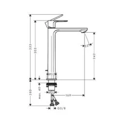 Hansgrohe Rebris E - Wastafelkraan Voor Waskom, Met Waste, CoolStart, Mat Zwart 72581670 -AquaKranen Verkoop c47007831a968aa00fad2fbc