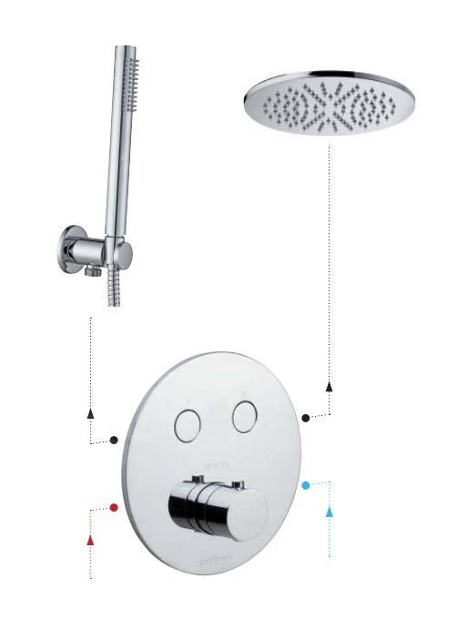 Paffoni Compact Box - Thermostatische Inbouwkraan, Voor 2 Uitgangen, Goud CPT018HG 5 Paffoni Compact Box - Thermostatische Inbouwkraan, Voor 2 Uitgangen, Goud CPT018HG - Afbeelding 3