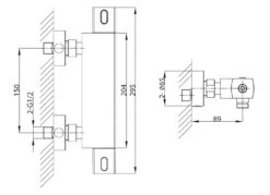 Sapho Mixona - Thermostatische Douchekraan, Chroom MG411 -AquaKranen Verkoop c4cd5d7d0bacaf4c6ce647b0