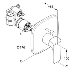 Kludi Ameo - Afdekset Badkraan, Chroom 416570575 -AquaKranen Verkoop c5779fdb7634f9dbf2f0d2ca