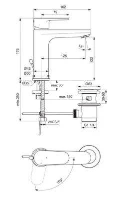 Ideal Standard Cerafine O - Wastafelkraan Met Afvoer, BlueStart, Chroom BC701AA -AquaKranen Verkoop c97eb40dd9fc673ae5c5ac3d