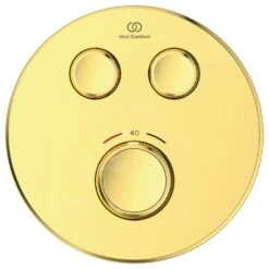 Ideal Standard CeraTherm Navigo - Inbouwthermostaat, Opbouwdeel, 2 Gebruikers, Brushed Gold A7296A2 -AquaKranen Verkoop c9a02720da78e303c07b6313