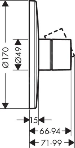 Axor Uno - Afdekset Douchekraan Met Zero Greep, Chroom 45605000 -AquaKranen Verkoop caa02119732a0daad6a2f314 1
