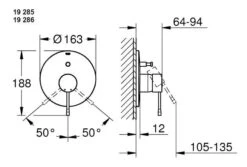 Grohe Essence - Afbouwdeel Voor Inbouw Badkraan, Grafiet Donker 19285A01 -AquaKranen Verkoop cc9155a2aaccc71492c35552