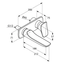 Kludi Amba - 2-gats Inbouw Wastafelkraan, Chroom 532440575 -AquaKranen Verkoop ce1a7c90470446b4a0a78c7e