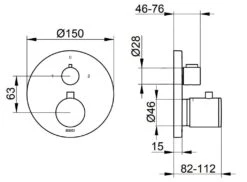 Keuco Edition 400 - Inbouw Thermostatische Kraan, Afsluit- En Omstelventiel, Chroom 51574010181 -AquaKranen Verkoop cf3ecf15b73a1381100955c7