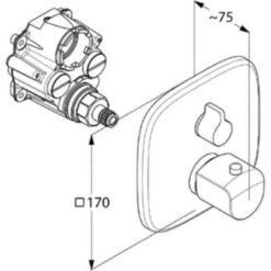 Kludi Ameo - Afdekset Badthermostaat, Chroom 418300575 -AquaKranen Verkoop d4a1d9e36d3fb89a3832a0da