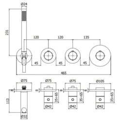 Paffoni Modular Box - Thermostatische Inbouwkraan, Voor 2 Uitgangen, Geborsteld Goud MDE000HGSP -AquaKranen Verkoop d82bc584b333ec2c071be78a