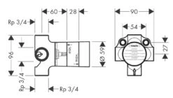 Hansgrohe Trio/Quattro - Basisgarnituur 4-weg Omstelkraan 15930180 -AquaKranen Verkoop d8a682d45d36fcc8236845cb