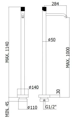 Paffoni Jo - VrijWastafelkraan, Mat Zwart JO031NO -AquaKranen Verkoop db6fb230f3fcfcdbe1350f08 1