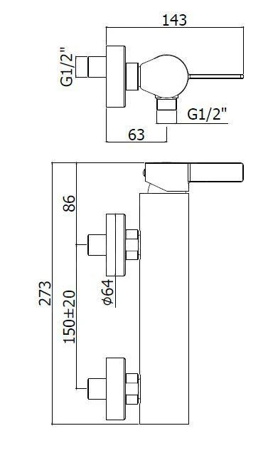 Paffoni Rock - Doucheset Met Kraan, Chroom RO168DCR 4 Paffoni Rock - Doucheset Met Kraan, Chroom RO168DCR - Afbeelding 2