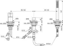 Ideal Standard Joy - Badkraan Voor Badrandmontage, 3-gats, Chroom BC788AA -AquaKranen Verkoop dcabe8b3d2a3319ec3c898fa 3