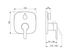 Hansa Designo - Afdekset Voor Badkraan, Met Omstelkraan Voor 2 Functies, Chroom 81113593 -AquaKranen Verkoop dcdf9a69eeaad4d4215cb562