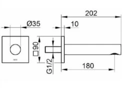 Keuco IXMO - Baduitloop, Roestvrij Staal 59545070102 -AquaKranen Verkoop de2074a7ca2e6b5eddd035bb