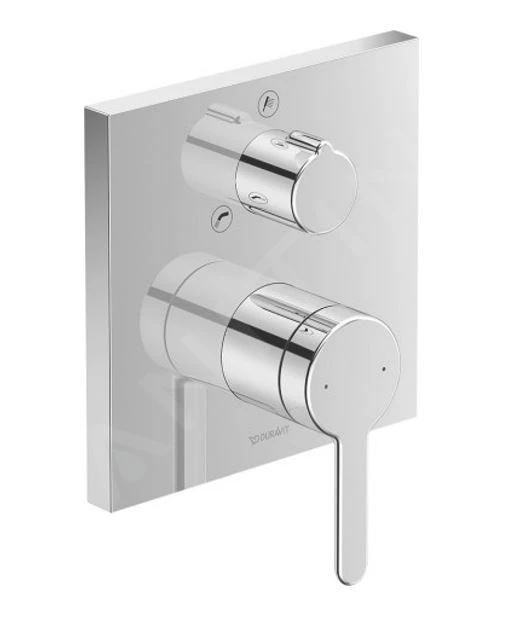 Duravit C.1 - Inbouw Thermostatische Badkraan, Voor 2 Functies, Chroom C15210011010 3 Duravit C.1 - Inbouw Thermostatische Badkraan, Voor 2 Functies, Chroom C15210011010