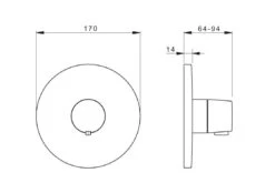 Hansa Living - Thermostatische Douchekraan Inbouw, Chroom 88669501 -AquaKranen Verkoop e192dceb3f219b5251665de9