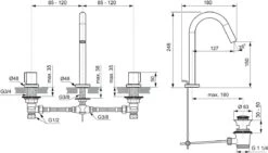 Ideal Standard Joy - Wastafelkraan, 3-gats, Met Waste, Magnetic Grey BC783A5 -AquaKranen Verkoop e1a3ca9be4f855e92579cd24