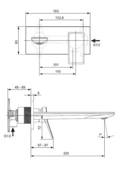 Ideal Standard Conca Tap - Inbouw Wastafelkraan, Uitloop 220 Mm, Chroom A7372AA -AquaKranen Verkoop e20c5f9b39bc8f5a12324321