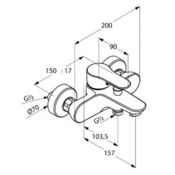 Kludi Objekta - Badmengkraan Opbouw, Chroom 326530575 -AquaKranen Verkoop e5fb665adf25a387fc148729