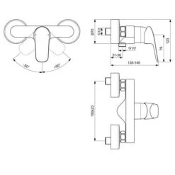 Ideal Standard CeraFlex - Douchekraan, Chroom B1720AA -AquaKranen Verkoop e707fb54593b03f00880e30e