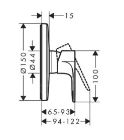 Hansgrohe Rebris E - Inbouw Douchekraan, Mat Zwart 72668670 -AquaKranen Verkoop e87a717d7c8965ae4d29c012