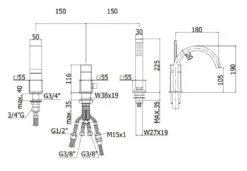 Paffoni Level - Badrandkraan, 3-gats, Rvs LES040ST 5 Paffoni Level - Badrandkraan, 3-gats, Rvs LES040ST -AquaKranen Verkoop e8b756af0e41bb323935fc3b