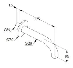 Kludi Bozz - Baduitloop, Chroom 3850505 -AquaKranen Verkoop e908bc8a0cd27dd44e409823