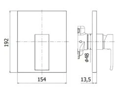 Paffoni Effe - Inbouwkraan Met 1 Uitgang, Chroom EFBOX010CR -AquaKranen Verkoop ec0483b3db3768e61f2fe337