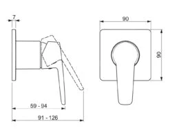 Hansa Polo - Inbouw Douchekraan, Chroom 50629993 -AquaKranen Verkoop ec6eead3776e66d561de6568