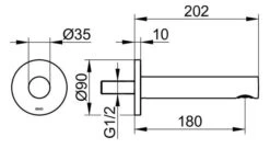Keuco IXMO - Baduitloop, Roestvrij Staal 59545070101 -AquaKranen Verkoop ee45b8cd962ae851075faba2 2
