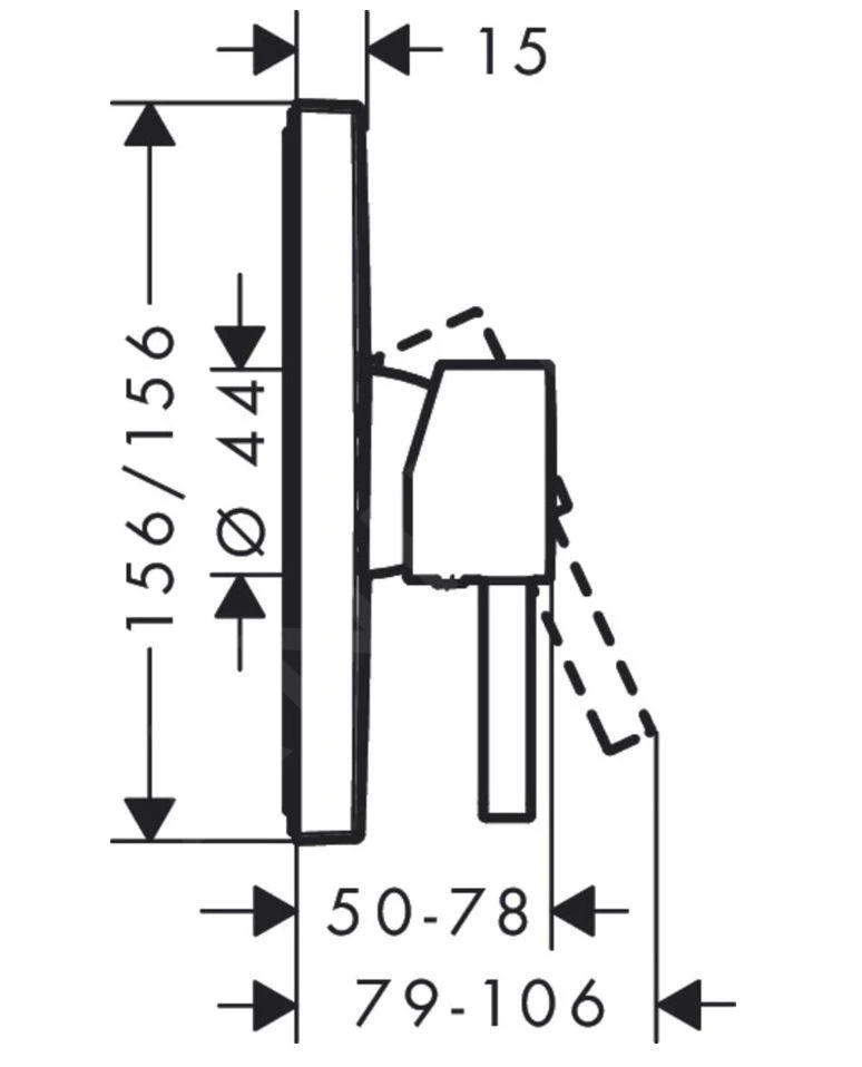Hansgrohe Finoris - Inbouw Douchekraan, 1 Functie, Chroom 76615000 4 Hansgrohe Finoris - Inbouw Douchekraan, 1 Functie, Chroom 76615000 - Afbeelding 2