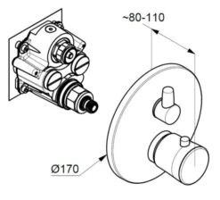 Kludi Balance - Inbouw Thermostaatkraan Voor 2 Functies, Mat Zwart/chroom 528308775 -AquaKranen Verkoop f0ddb77b8719187a3a0c3bef