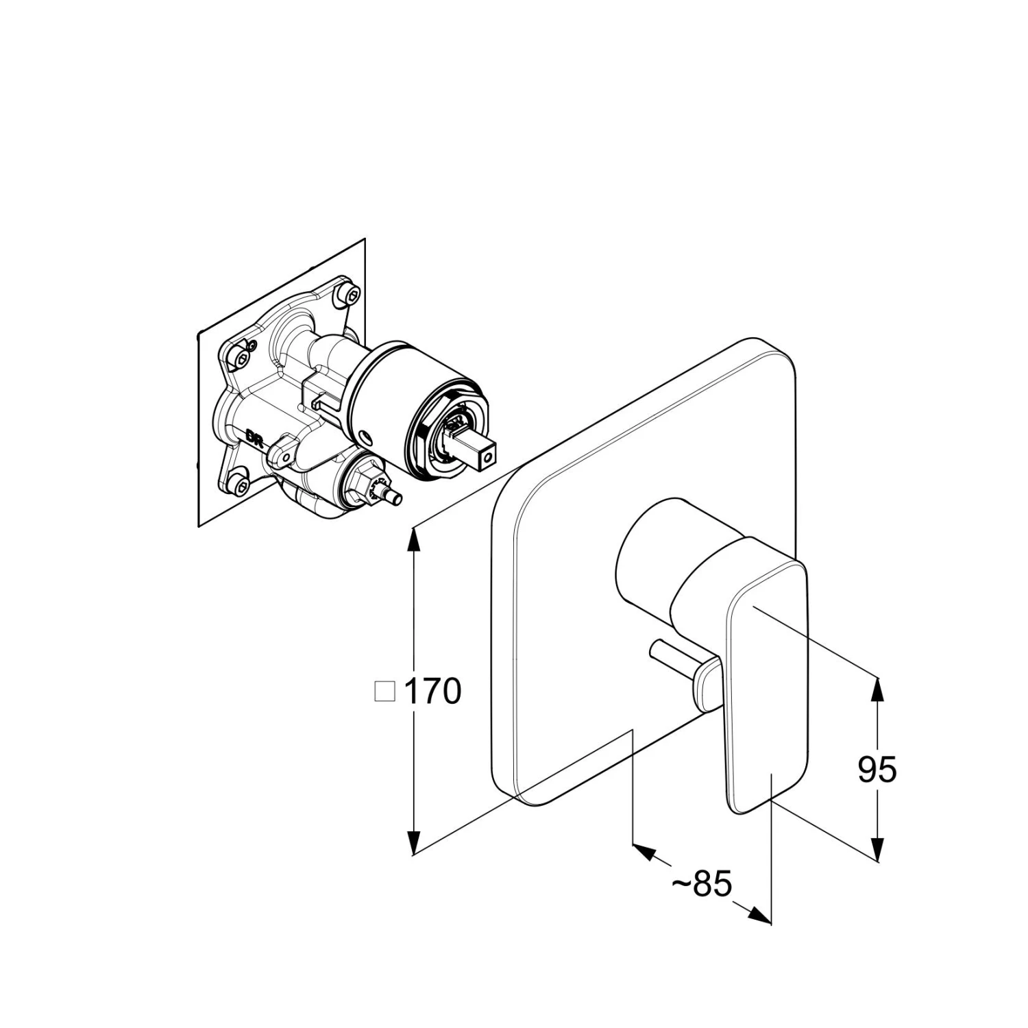 Kludi Pure&Style - Inbouw Badkraan, Chroom 406500575 4 Kludi Pure&Style - Inbouw Badkraan, Chroom 406500575 - Afbeelding 2