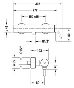 Duravit C.1 - Opbouw Douchemengkraan, Mat Zwart C14230000046 -AquaKranen Verkoop f3061e3e773e5bd95d1b1cfd 1