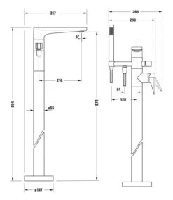 Duravit Tulum - Vrijstaande Badkraan, Mat Zwart TU5250000046 -AquaKranen Verkoop f6837cb1a27649450f920811