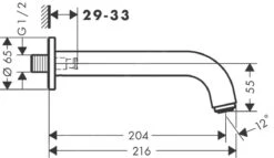 Hansgrohe Vernis Blend - Baduitloop, Mat Zwart 71420670 -AquaKranen Verkoop f724765b0065e95e452a3905 2